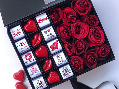 Messages Of Love-Roses and Chocolate Box