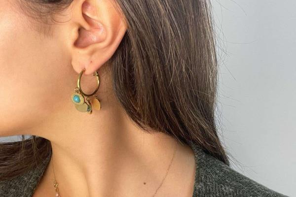 Gold Hoop style earrings