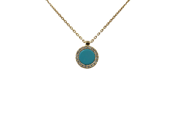 Round Turquoise Pendant