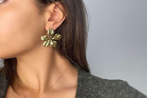 Golden Flower Earrings