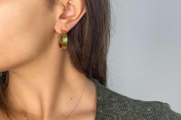 Gem Hoop Earrings