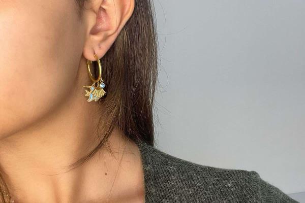 Ocean Inspired Gold Earrings