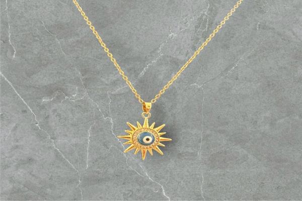 Sunny Eye Gold Necklace