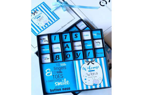 New Born Baby Boy Chocolate Box | Chocolate Arrangement 