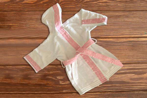 Baby Girl Bathrobe With Embroidered Name (0-3y) | Accessories for Babies
