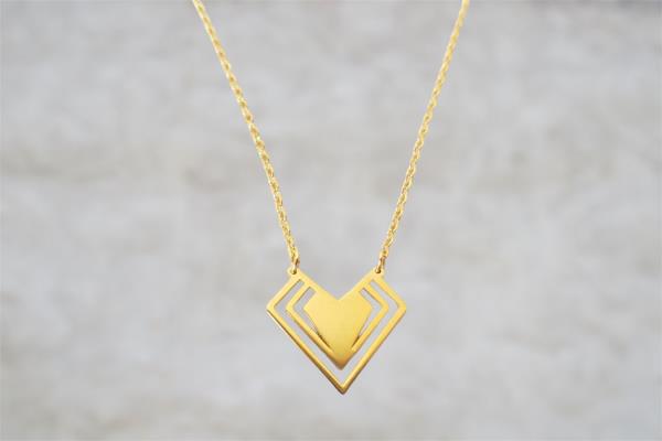 Geometric Rhythm Heart Necklace II