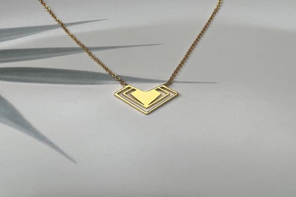 Geometric Rhythm Heart Necklace II