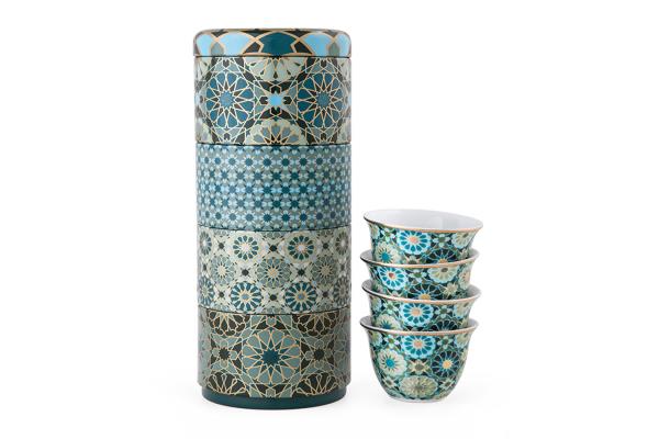 Tin Box-4 Coffee Cups Andalusia| Giftonclick