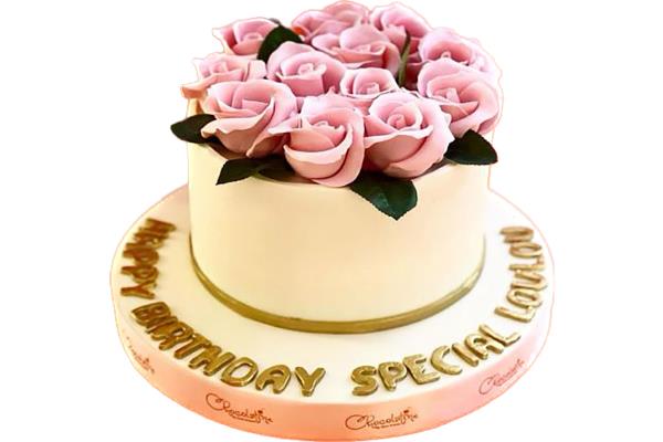 Pink Roses Cake