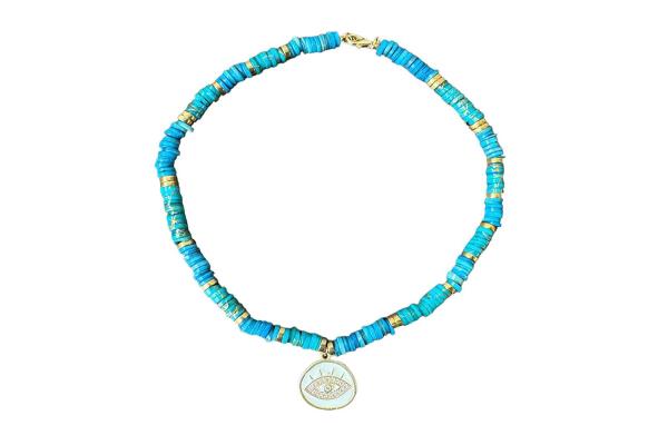 Evil Eye Turquoise Beads Necklace|Women Accessories