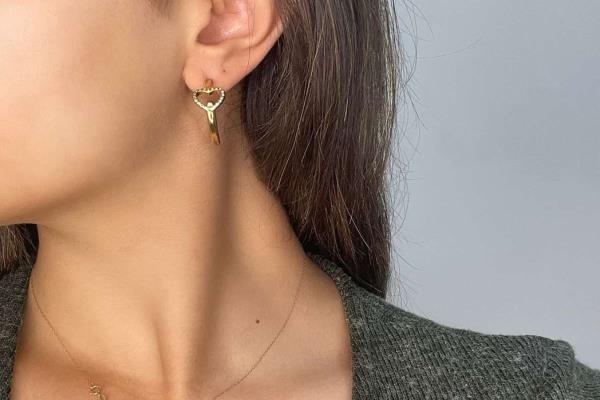 Golden Hearts Earrings