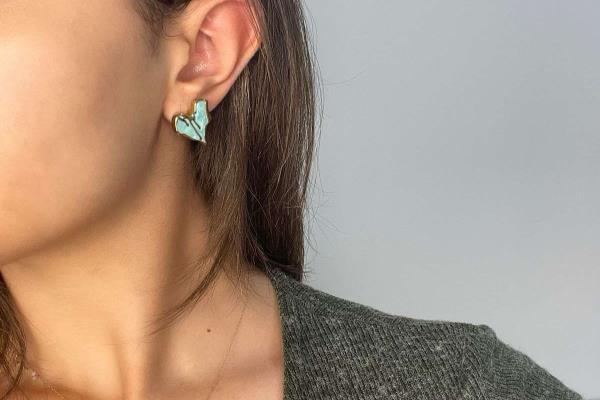 Blue Melting Hearts Earrings