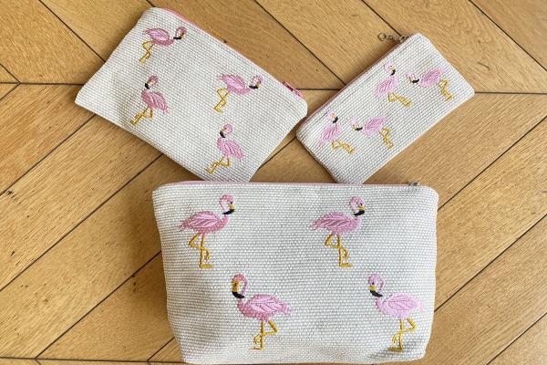 Flamingo Pouches Set