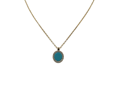 Round Turquoise Pendant