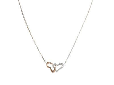  Heart by Heart Diamond Pendant With Gold Necklace