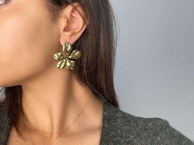 Golden Flower Earrings