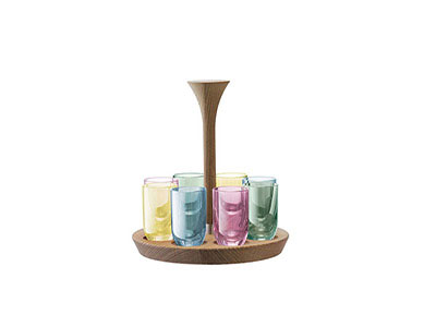 Pastel Polka Vodka Cups Set | Home decoration