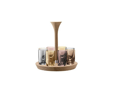 Amber Polka Vodka Cups Set | Home decoration