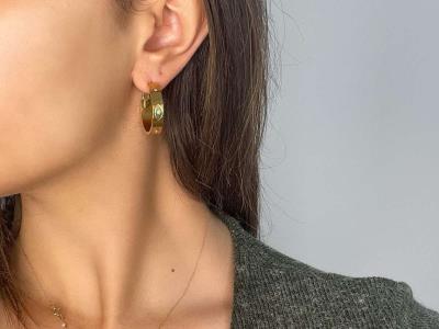 Gem Hoop Earrings