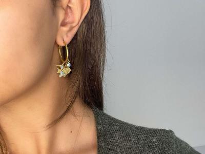 Ocean Inspired Gold Earrings