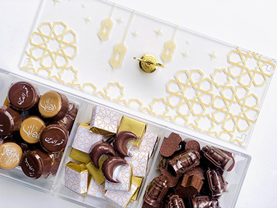 Ramadan Arabesque Chocolate Plexi Box 
