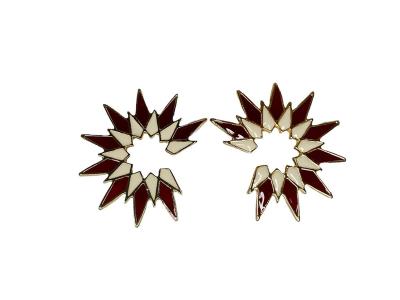 Burgandy Stars Earrings