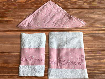 Baby Girl Set of Towels With Embroidered Name