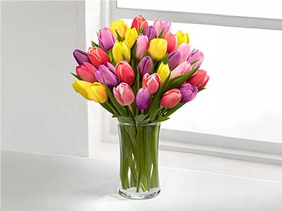 Rainbow Tulips Bouquet