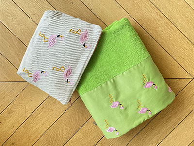 Flamingo Towel & Pouch Set
