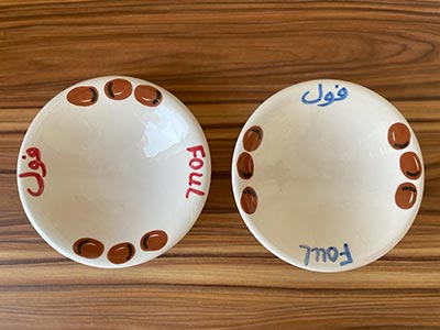 Hand Painted Foul Plate Set of 2