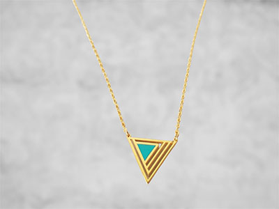 Geometric Rhythm Heart Necklace III