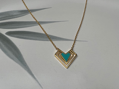 Geometric Rhythm Heart Necklace III