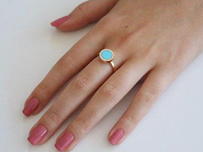 Round Turquoise Ring