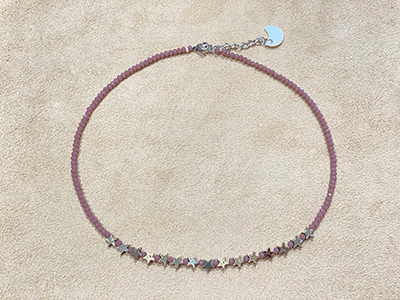 Lilac Necklace with Stars