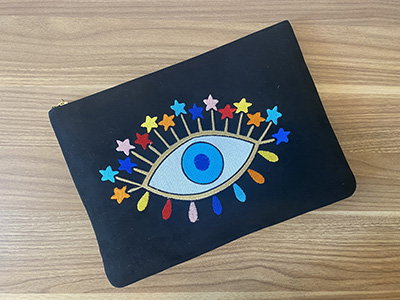 Multicolor Black Eye Pouch - Chamois