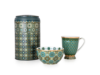 Tin Box With MUG/Bowl Andalusia| Giftonclick