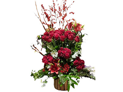 Red Flowery Basket|Love & Romance