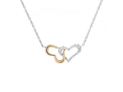  Heart by Heart Diamond Pendant With Gold Necklace