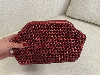 Ruby Metallic Yarn Bag