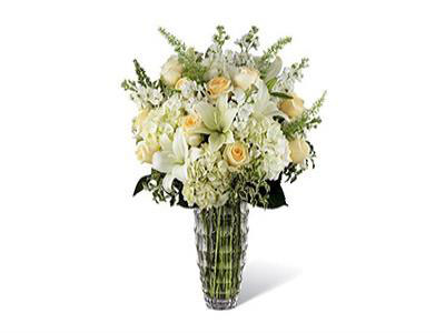 White & Champagne Arrangement | Mother