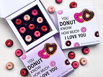 You Donut know How Much I love You Valentine Chocolate Assortment Box 
