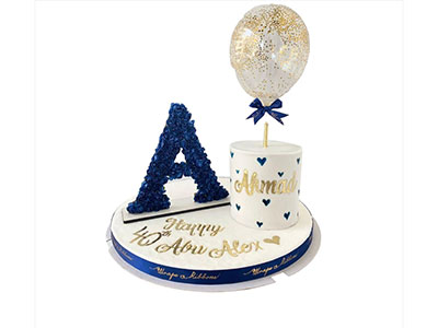 Small Cake with Flower Letter|Giftonclick