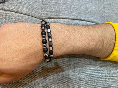 Double Black and Grey Bracelets