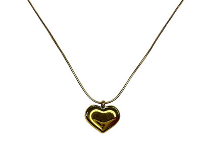 Plain Heart Gold Plated Necklace