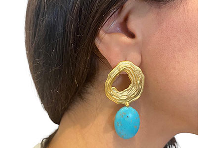 Blue Loops Earrings| Giftonclick