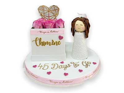 Bride To Be Cake And Box Of Roses