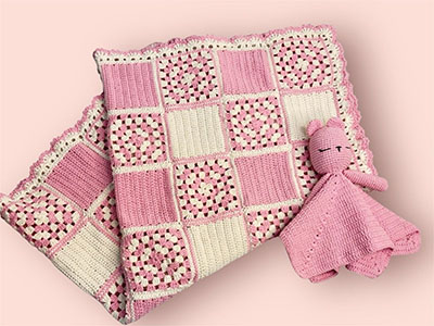Crochet Blanket and Toy Set