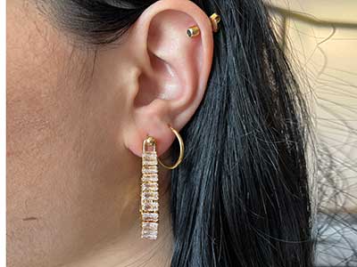 Golden Loop Earrings | Gift for Women