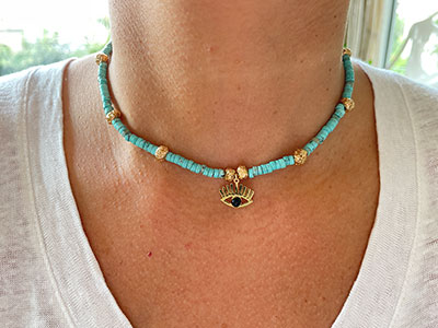 Evil Eye Blue Beads Necklace|Women Accessories