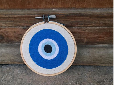 Embroidered Eye Hoop| Giftonclick